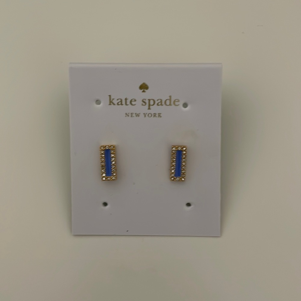 Kate Spade ‘Raising the Bar’ Adventure blue stud earrings